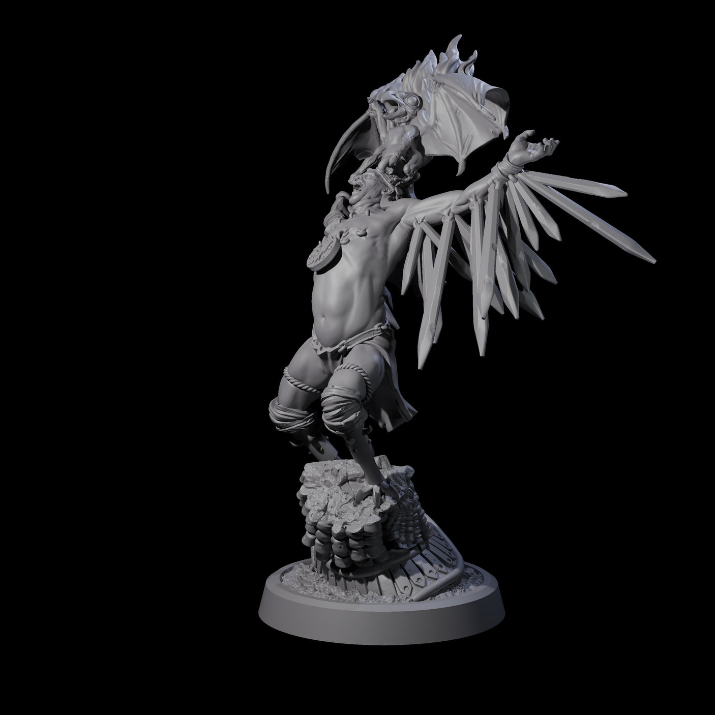Blasphemous Human Cultist B Miniature for Dungeons and Dragons, Pathfinder or other TTRPGs