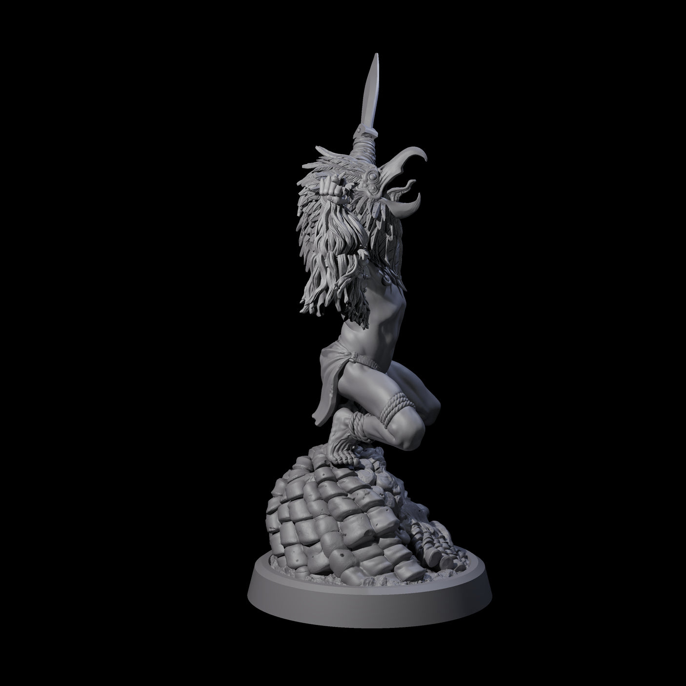 Blasphemous Human Cultist C Miniature for Dungeons and Dragons, Pathfinder or other TTRPGs