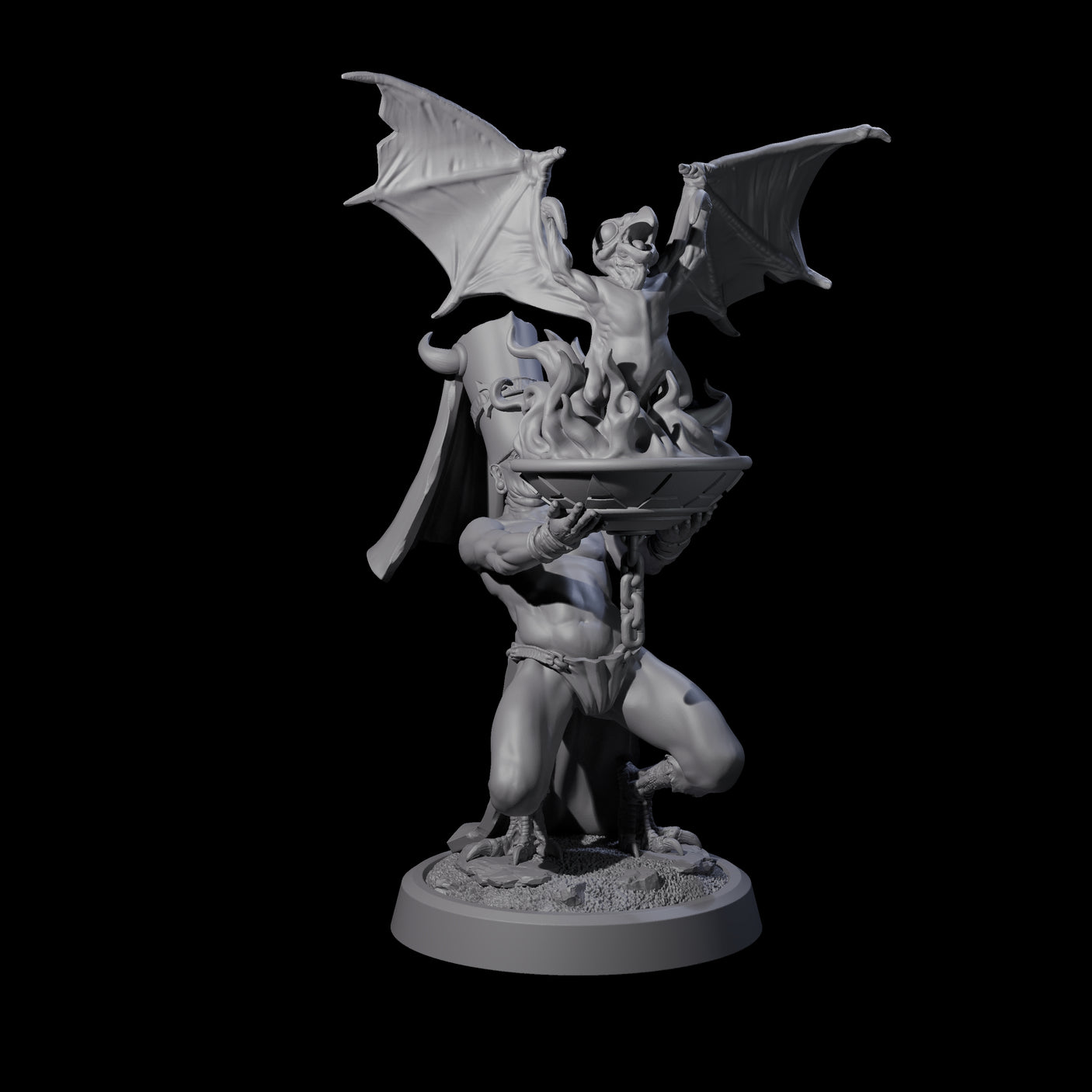 Blasphemous Human Cultist D Miniature for Dungeons and Dragons, Pathfinder or other TTRPGs