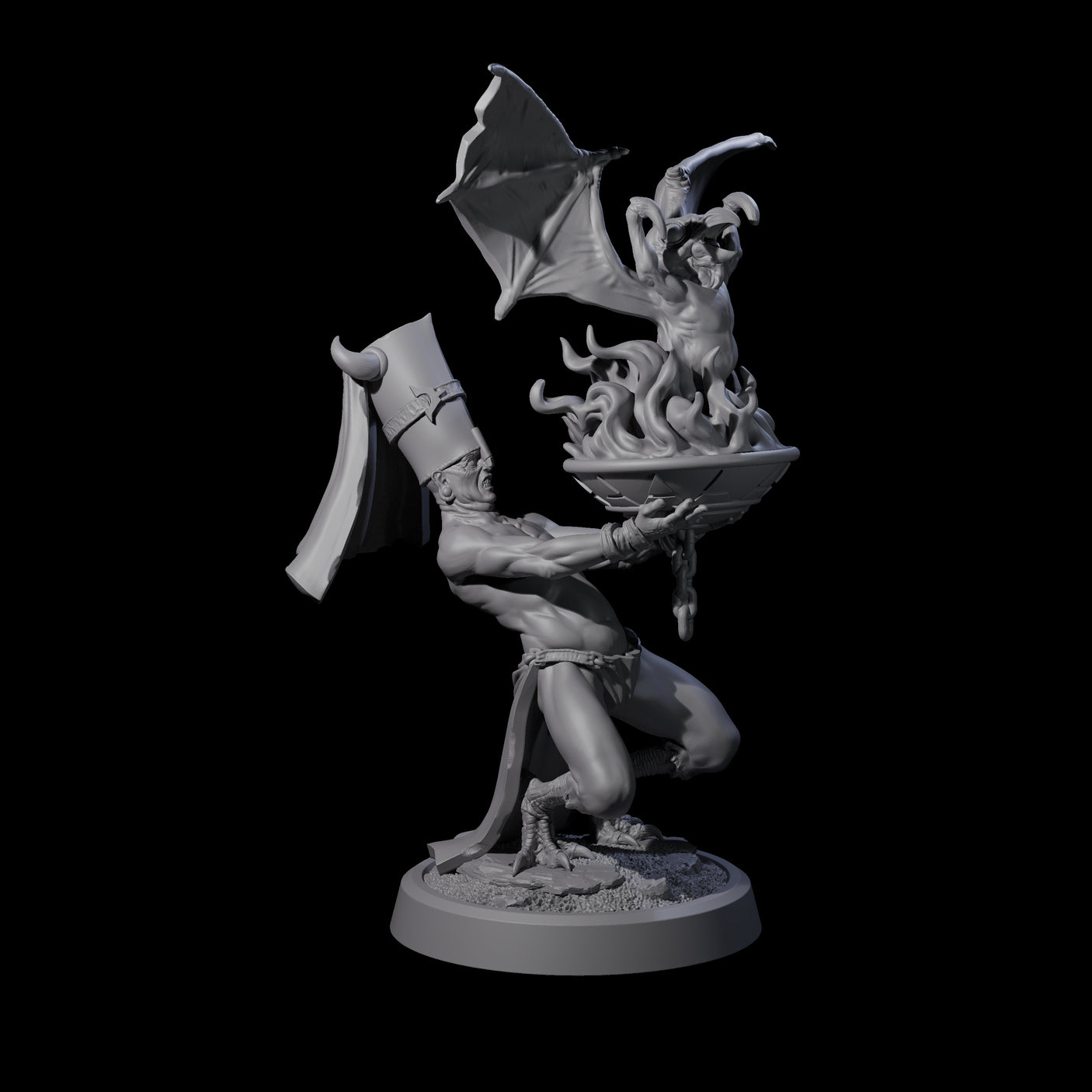 Blasphemous Human Cultist D Miniature for Dungeons and Dragons, Pathfinder or other TTRPGs