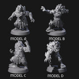 Blazing Dwarf Elders Miniature for Dungeons and Dragons, Pathfinder or other TTRPGs