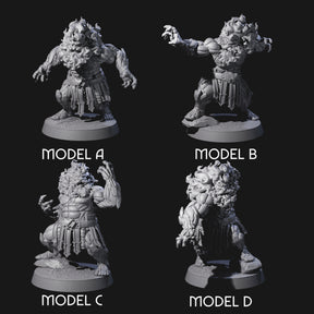 Blazing Dwarf Elders Miniature for Dungeons and Dragons, Pathfinder or other TTRPGs