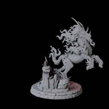 Blazing Nightmare Miniature for Dungeons and Dragons, Pathfinder or other TTRPGs