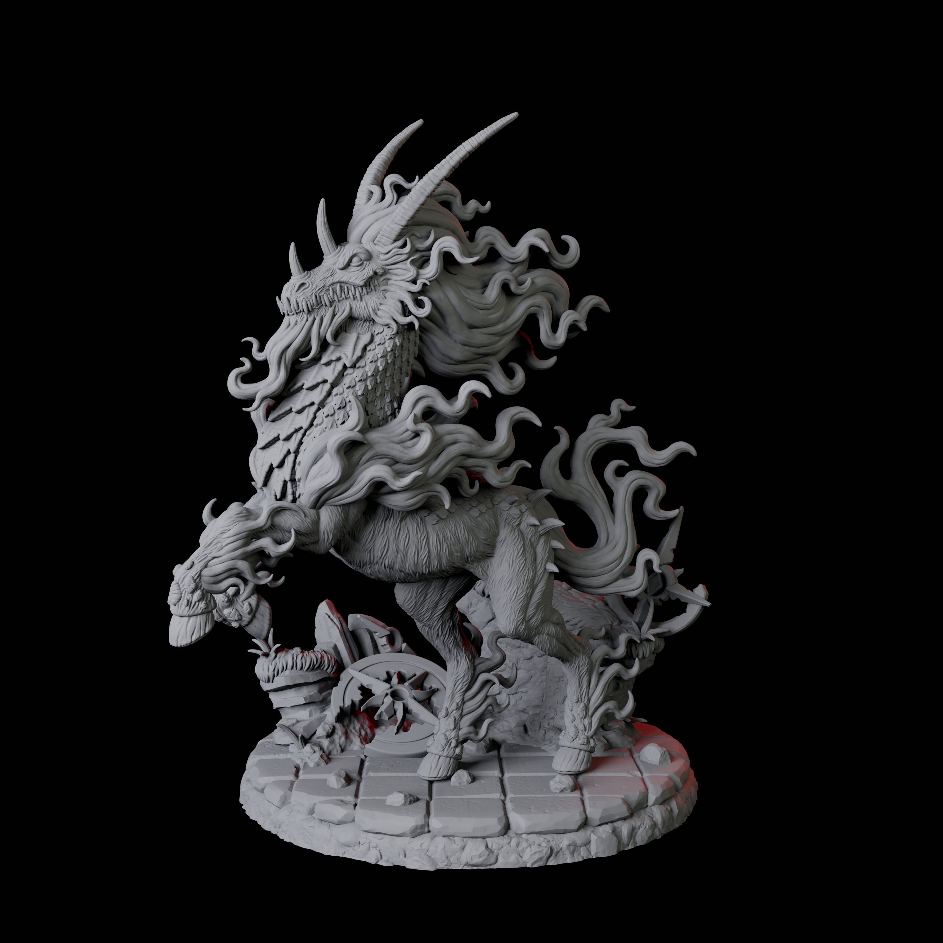 Blazing Nightmare Miniature for Dungeons and Dragons, Pathfinder or other TTRPGs