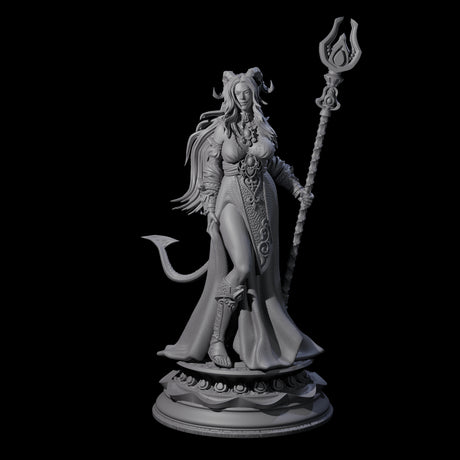 Blessed Tiefling Wizard Miniature for Dungeons and Dragons, Pathfinder or other TTRPGs