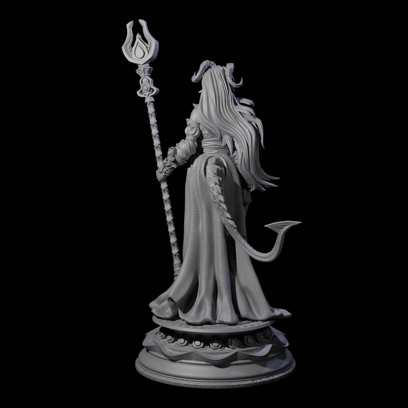 Blessed Tiefling Wizard Miniature for Dungeons and Dragons, Pathfinder or other TTRPGs