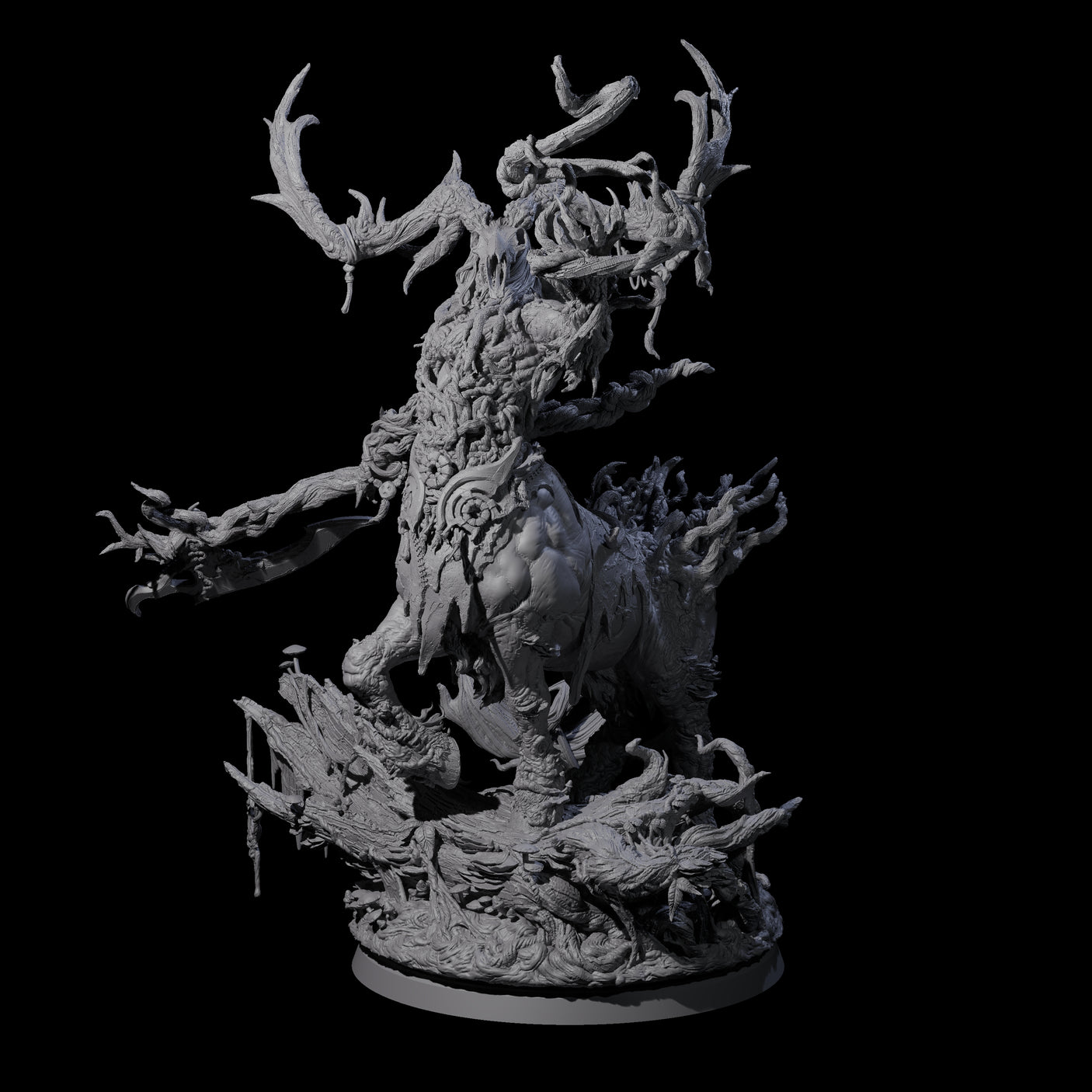 Blighted Wild Hunt Fey Master Miniature for Dungeons and Dragons, Pathfinder or other TTRPGs