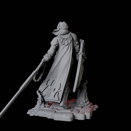 Blind Paladin Miniature for Dungeons and Dragons, Pathfinder or other TTRPGs