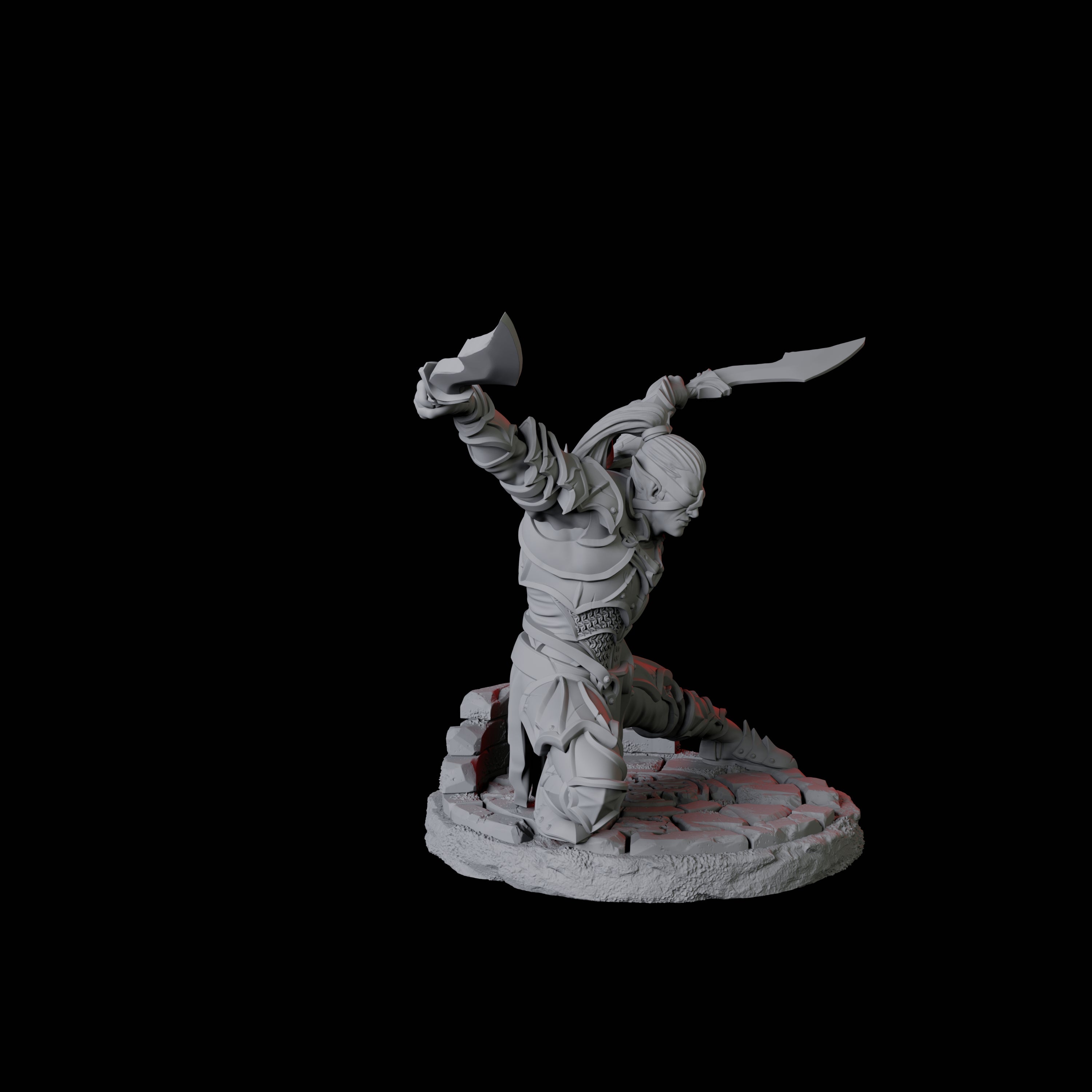 Blind Sword Warrior A Miniature for Dungeons and Dragons, Pathfinder or other TTRPGs