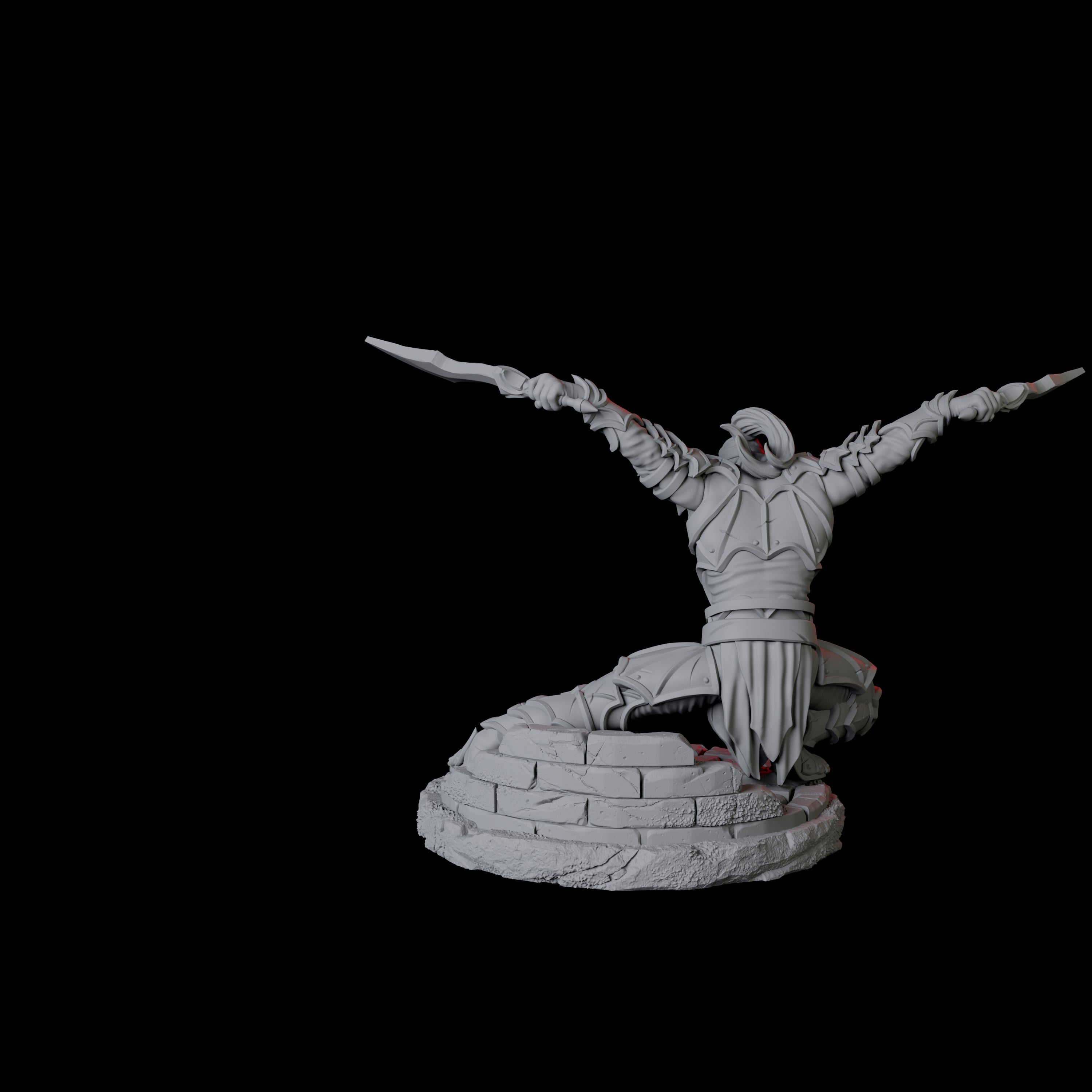 Blind Sword Warrior A Miniature for Dungeons and Dragons, Pathfinder or other TTRPGs