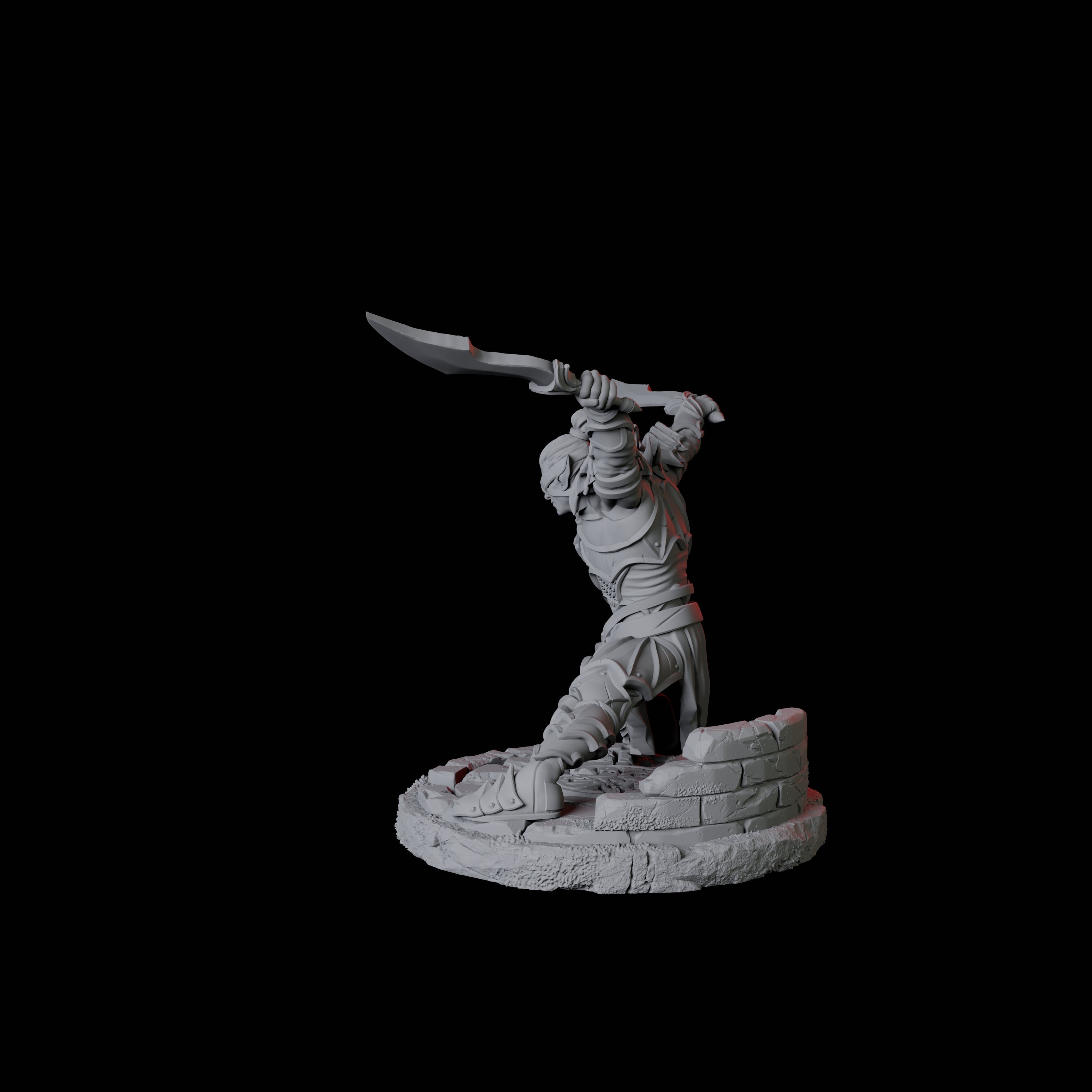 Blind Sword Warrior A Miniature for Dungeons and Dragons, Pathfinder or other TTRPGs