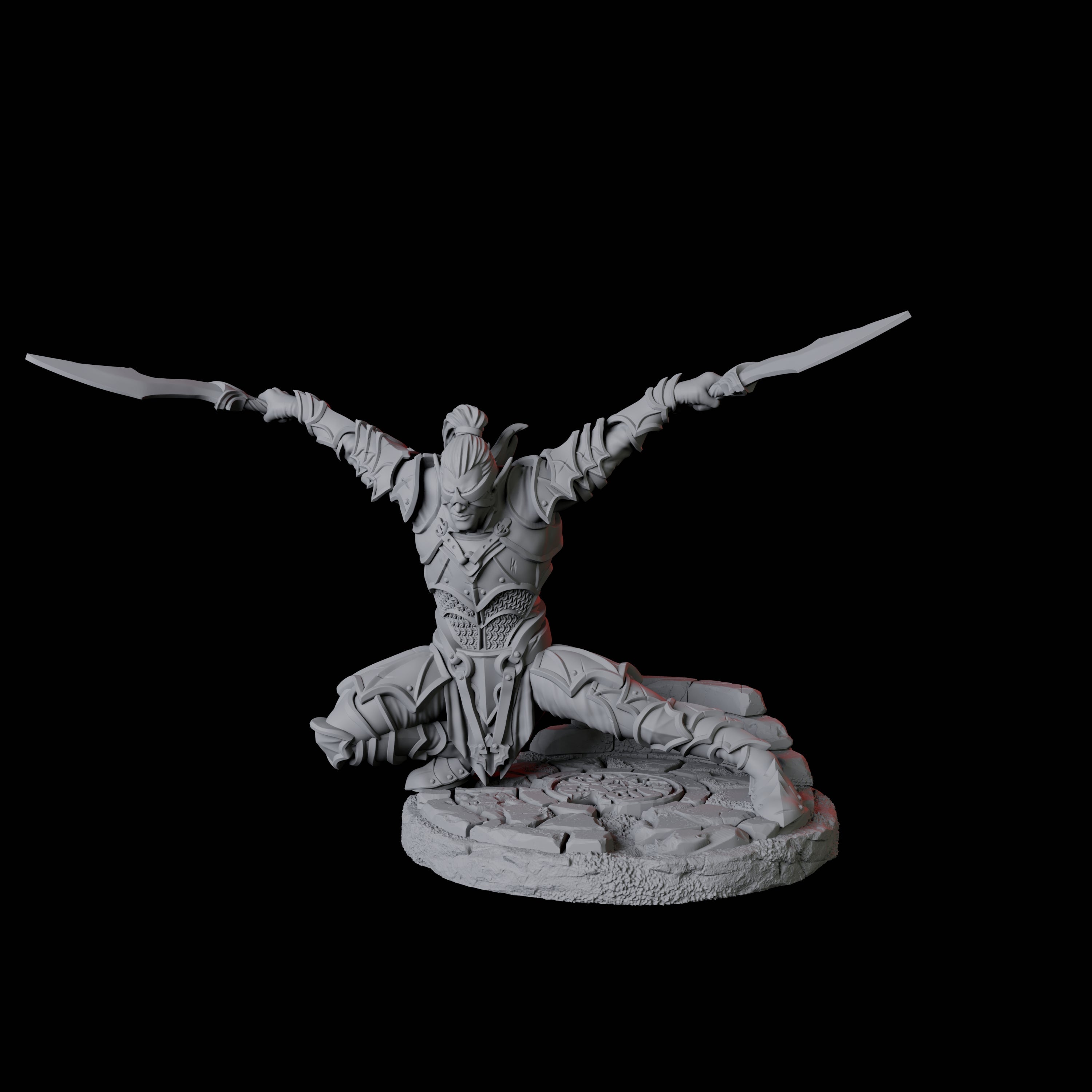 Blind Sword Warrior A Miniature for Dungeons and Dragons, Pathfinder or other TTRPGs