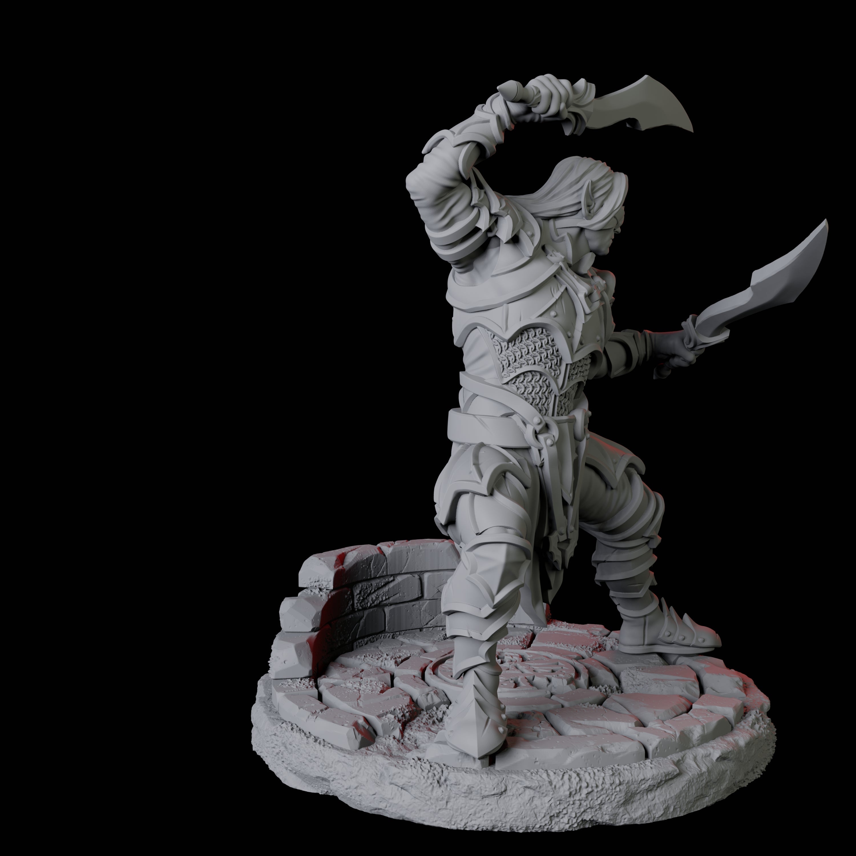 Blind Sword Warrior B Miniature for Dungeons and Dragons, Pathfinder or other TTRPGs