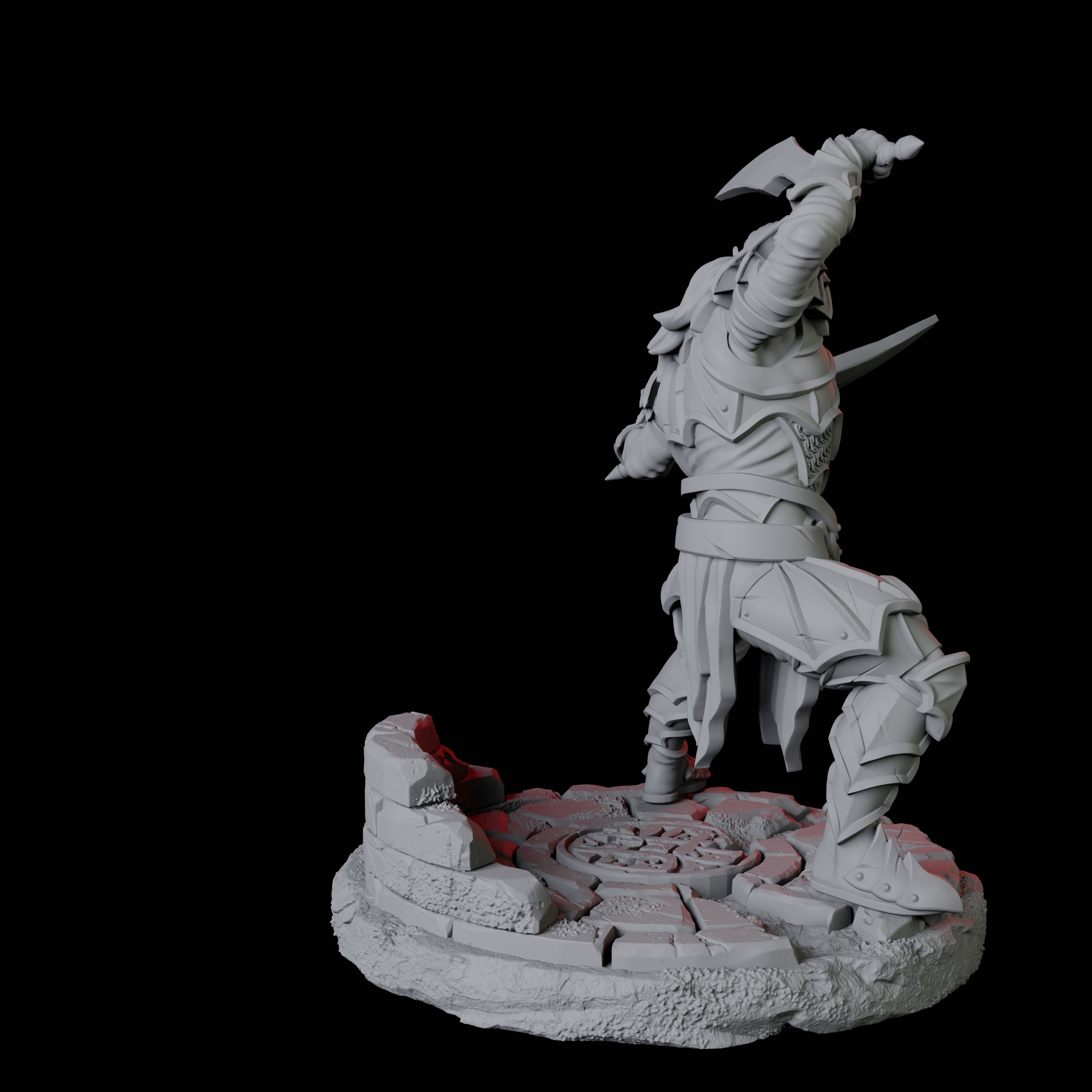 Blind Sword Warrior B Miniature for Dungeons and Dragons, Pathfinder or other TTRPGs