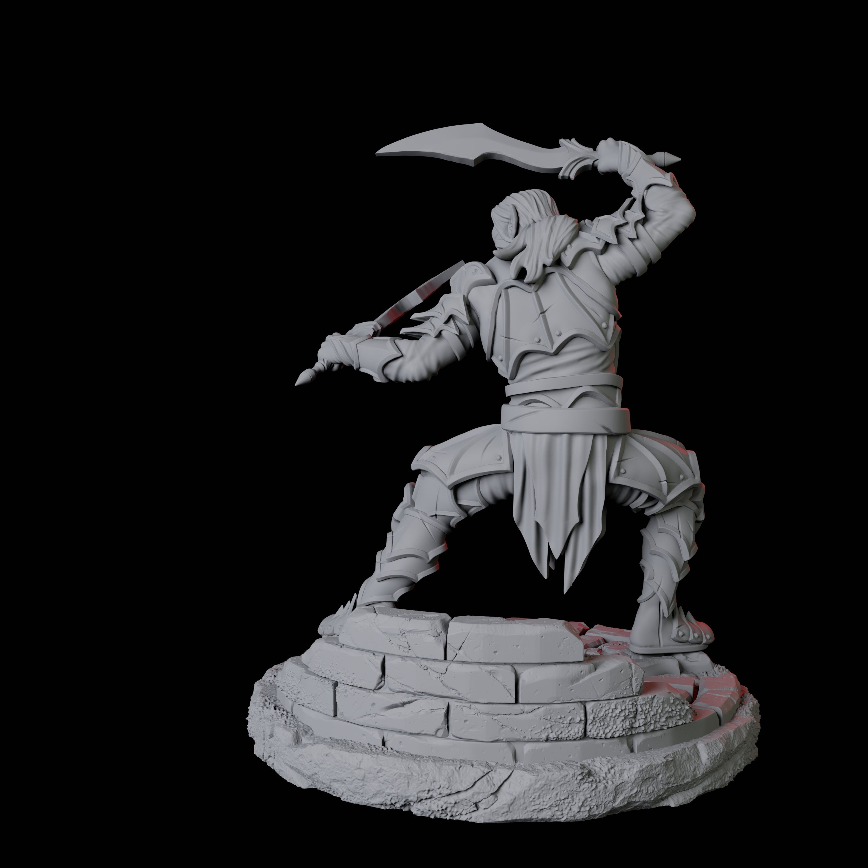 Blind Sword Warrior B Miniature for Dungeons and Dragons, Pathfinder or other TTRPGs