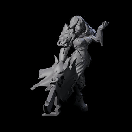 Blinded Dragon Guard Fighter Miniature for Dungeons and Dragons, Pathfinder or other TTRPGs