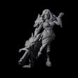 Blinded Dragon Guard Fighter Miniature for Dungeons and Dragons, Pathfinder or other TTRPGs