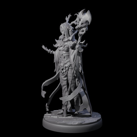 Blindfolded Dark Elf Witch A Miniature for Dungeons and Dragons, Pathfinder or other TTRPGs
