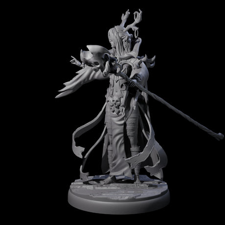 Blindfolded Dark Elf Witch B Miniature for Dungeons and Dragons, Pathfinder or other TTRPGs