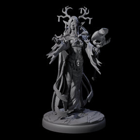 Blindfolded Dark Elf Witch B Miniature for Dungeons and Dragons, Pathfinder or other TTRPGs