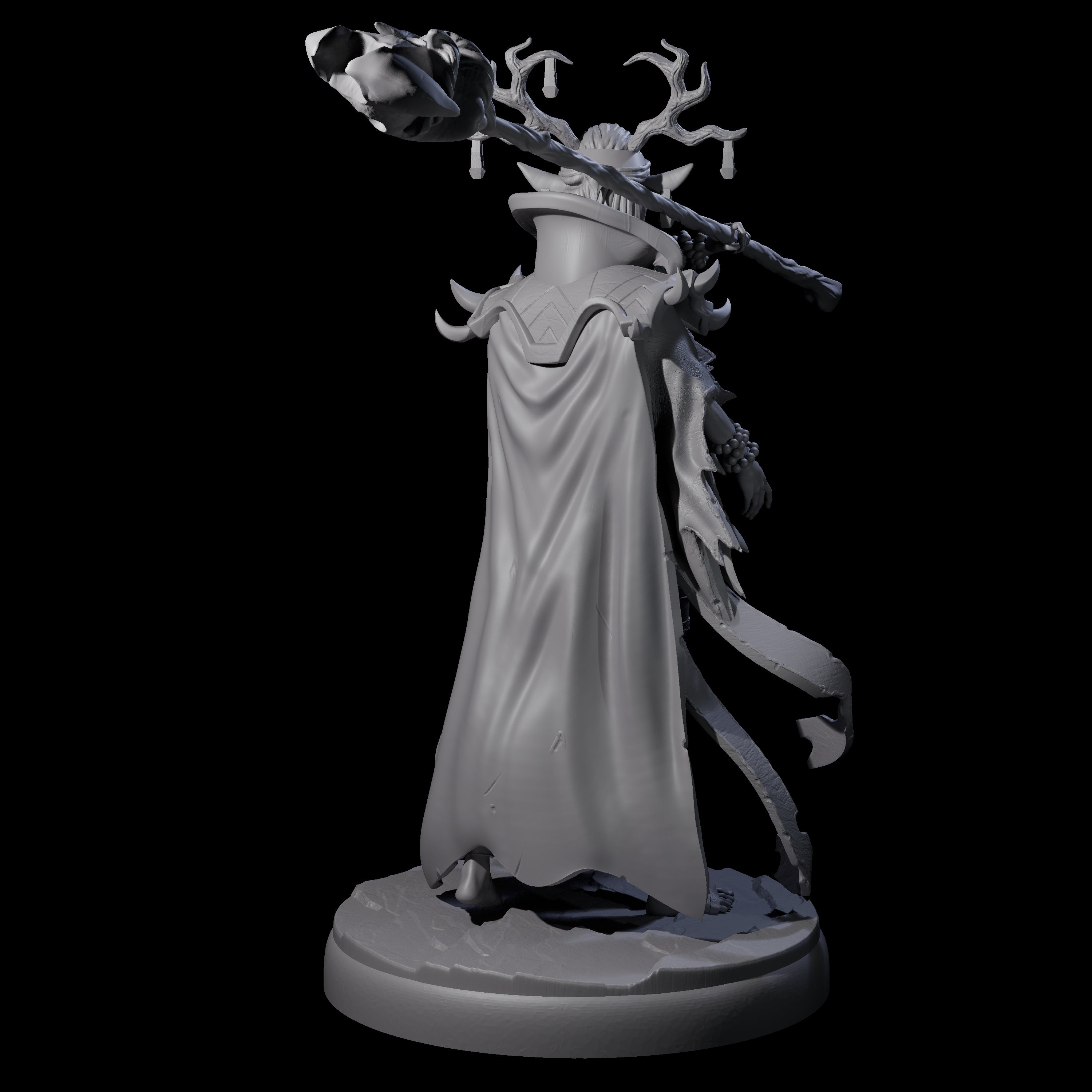Blindfolded Dark Elf Witch C Miniature for Dungeons and Dragons, Pathfinder or other TTRPGs
