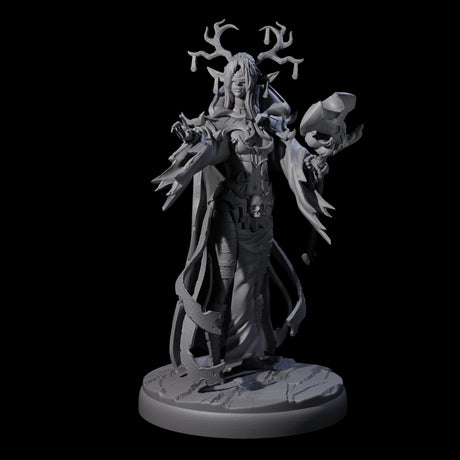 Blindfolded Dark Elf Witch Coven Miniature for Dungeons and Dragons, Pathfinder or other TTRPGs