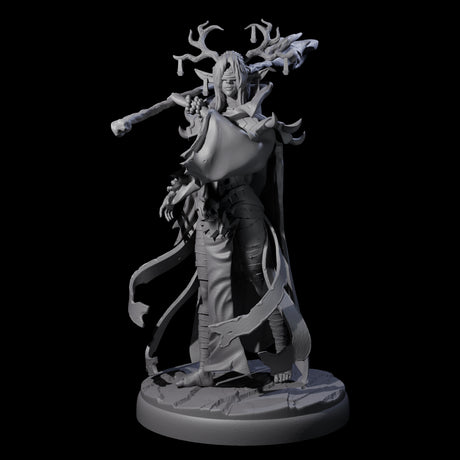 Blindfolded Dark Elf Witch Coven Miniature for Dungeons and Dragons, Pathfinder or other TTRPGs