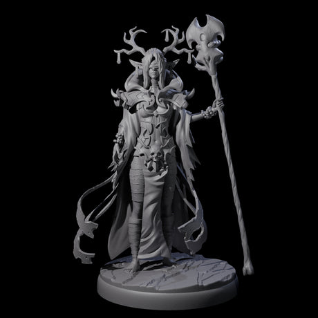 Blindfolded Dark Elf Witch Coven Miniature for Dungeons and Dragons, Pathfinder or other TTRPGs