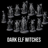 Blindfolded Dark Elf Witch Coven Miniature for Dungeons and Dragons, Pathfinder or other TTRPGs