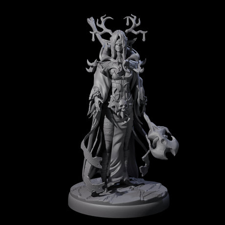 Blindfolded Dark Elf Witch D Miniature for Dungeons and Dragons, Pathfinder or other TTRPGs