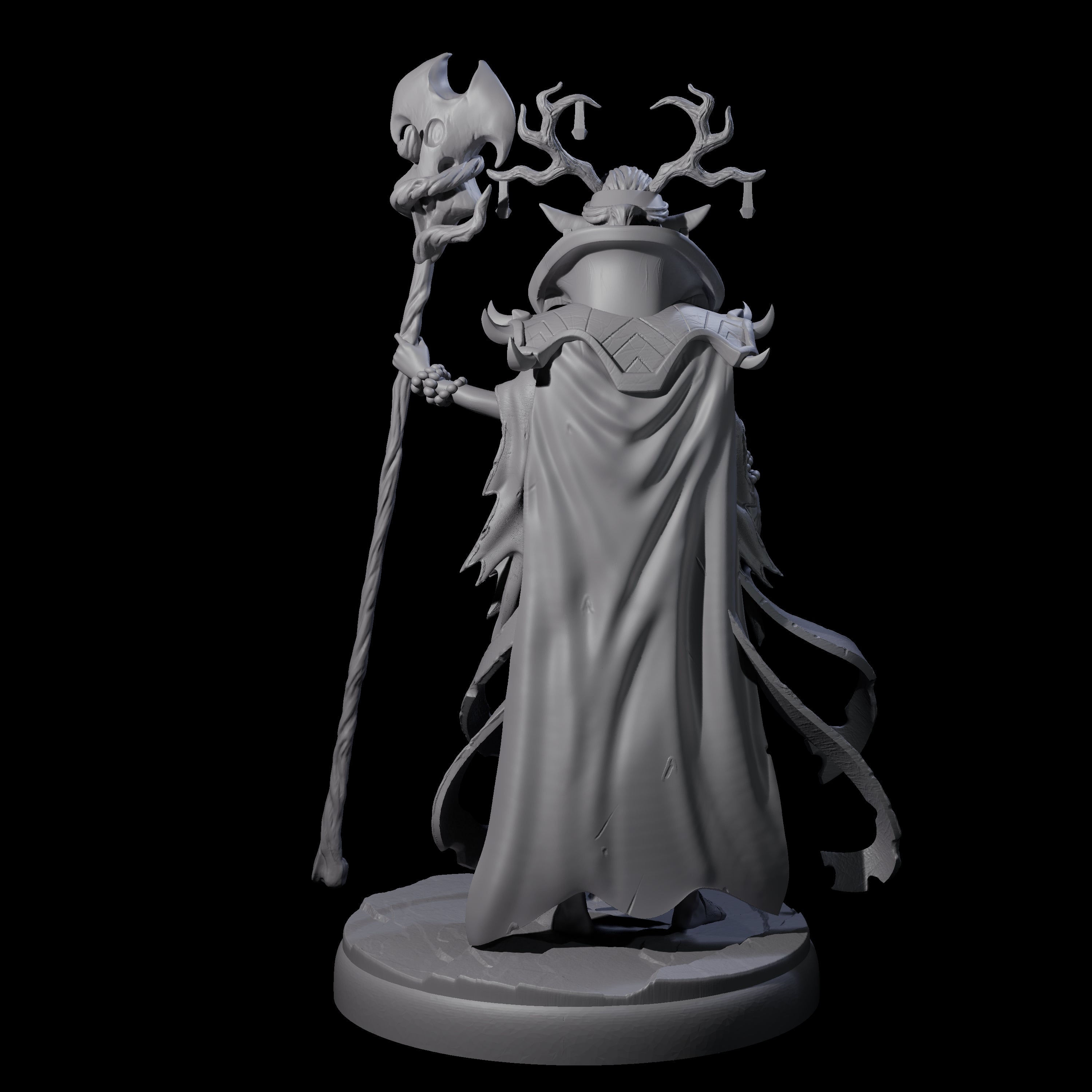 Blindfolded Dark Elf Witch F Miniature for Dungeons and Dragons, Pathfinder or other TTRPGs