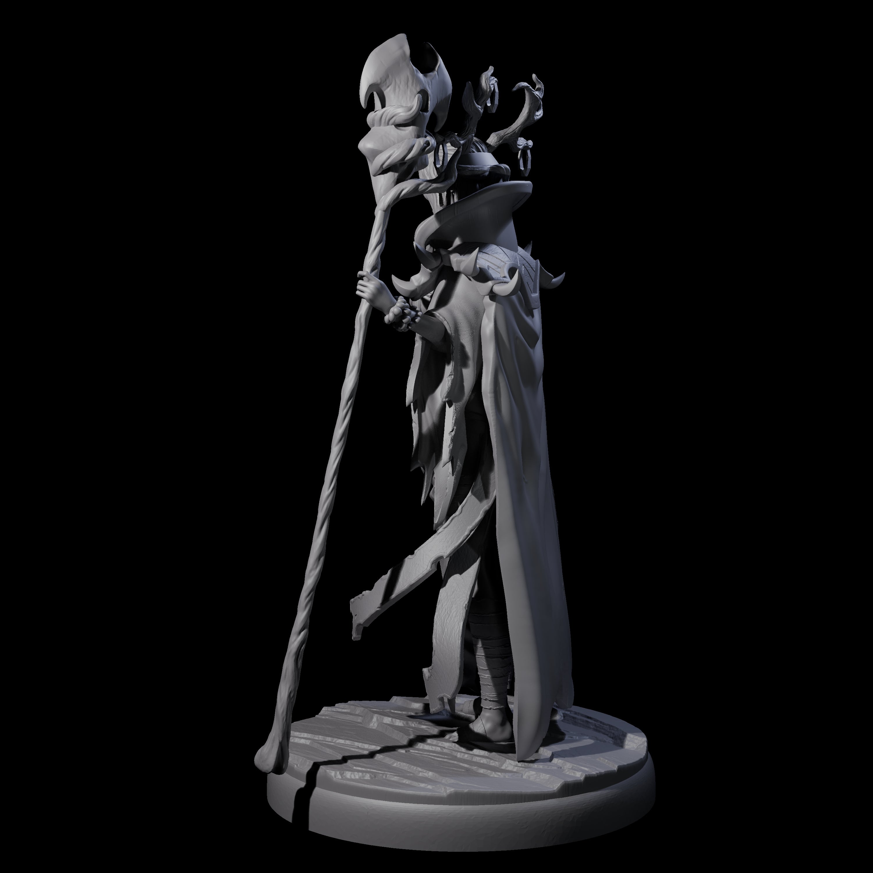 Blindfolded Dark Elf Witch F Miniature for Dungeons and Dragons, Pathfinder or other TTRPGs