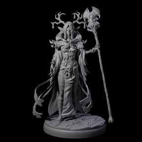 Blindfolded Dark Elf Witch F Miniature for Dungeons and Dragons, Pathfinder or other TTRPGs