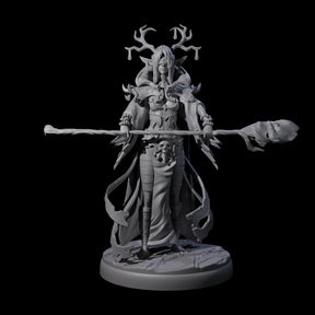 Blindfolded Dark Elf Witch I Miniature for Dungeons and Dragons, Pathfinder or other TTRPGs