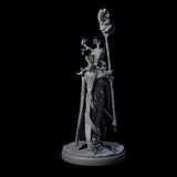 Blindfolded Dark Elf Witch K Miniature for Dungeons and Dragons, Pathfinder or other TTRPGs