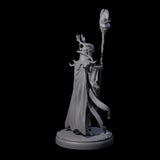 Blindfolded Dark Elf Witch K Miniature for Dungeons and Dragons, Pathfinder or other TTRPGs
