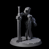 Blindfolded Vixen Warrior Miniature for Dungeons and Dragons, Pathfinder or other TTRPGs