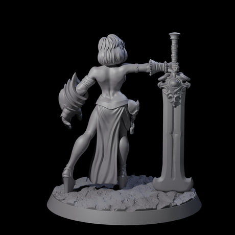 Blindfolded Vixen Warrior Miniature for Dungeons and Dragons, Pathfinder or other TTRPGs