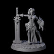 Blindfolded Vixen Warrior Miniature for Dungeons and Dragons, Pathfinder or other TTRPGs