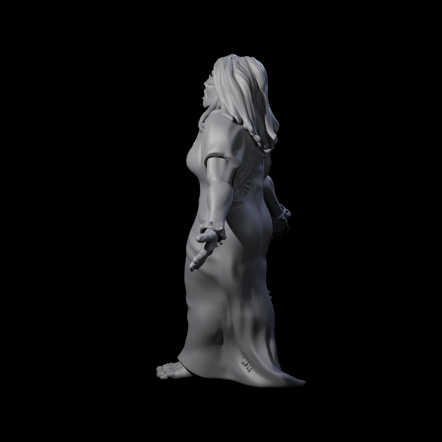 Blindfolded Zealot Miniature for Dungeons and Dragons, Pathfinder or other TTRPGs