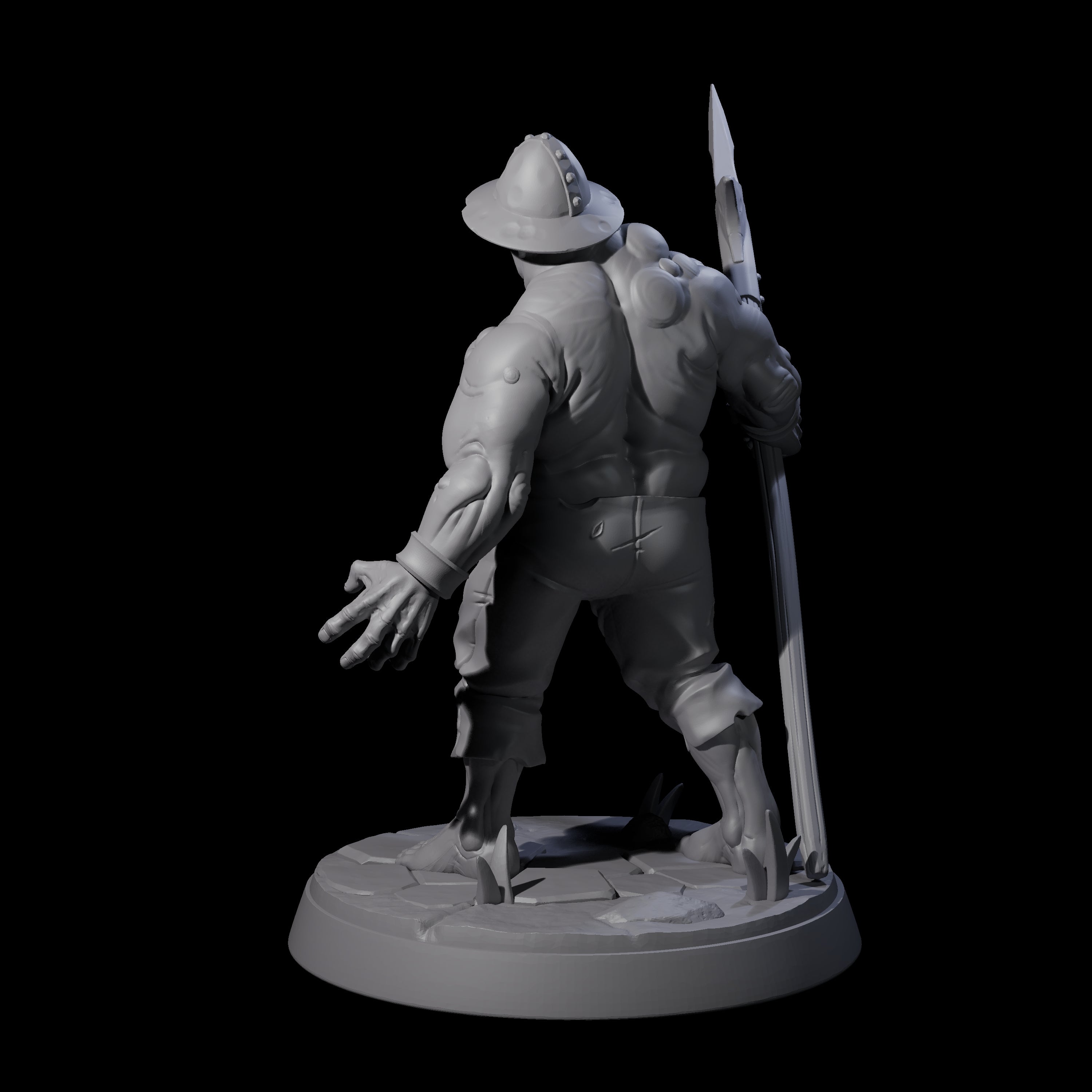 Bloated Stinky Zombie Guard A Miniature for Dungeons and Dragons, Pathfinder or other TTRPGs