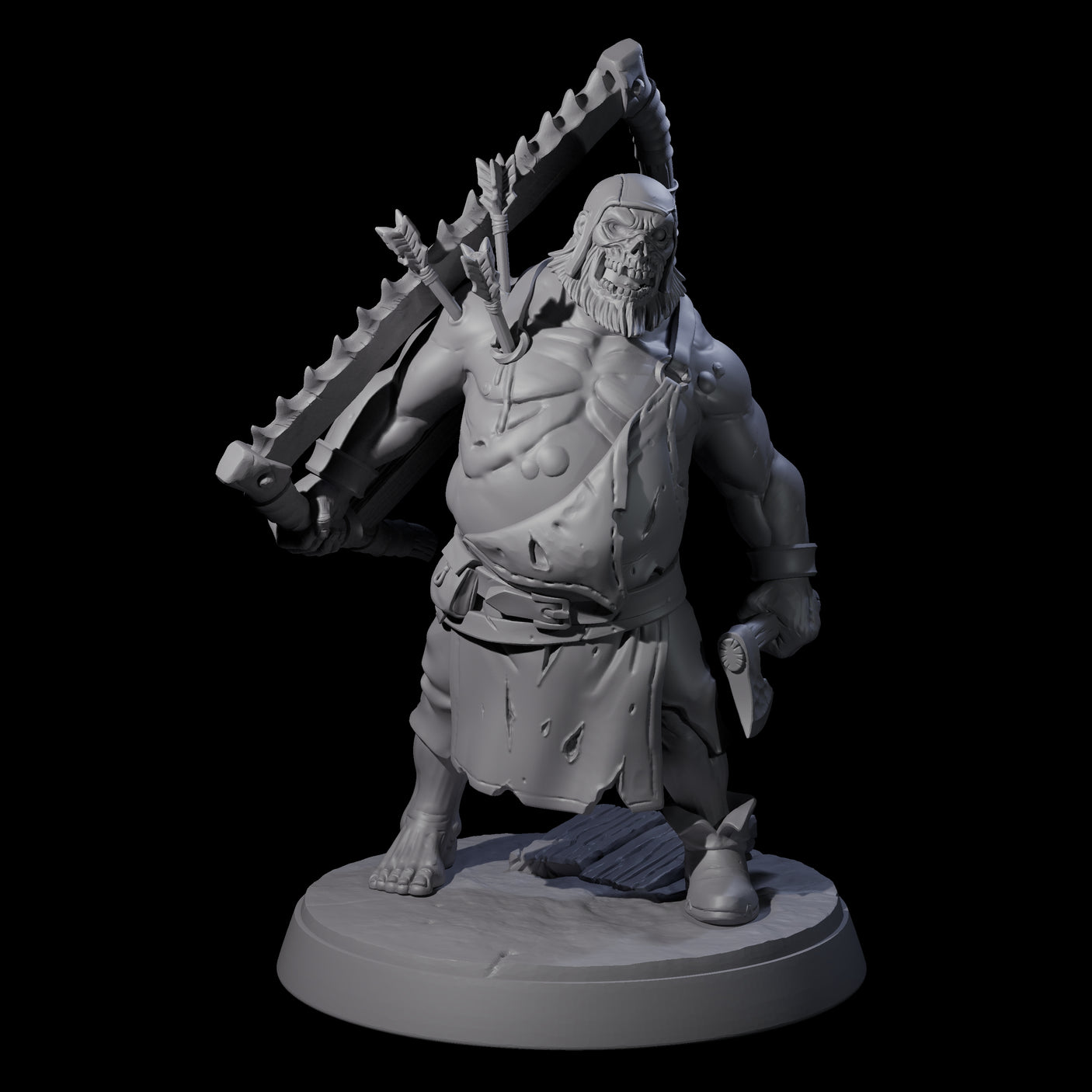 Bloated Stinky Zombie Guard B Miniature for Dungeons and Dragons, Pathfinder or other TTRPGs