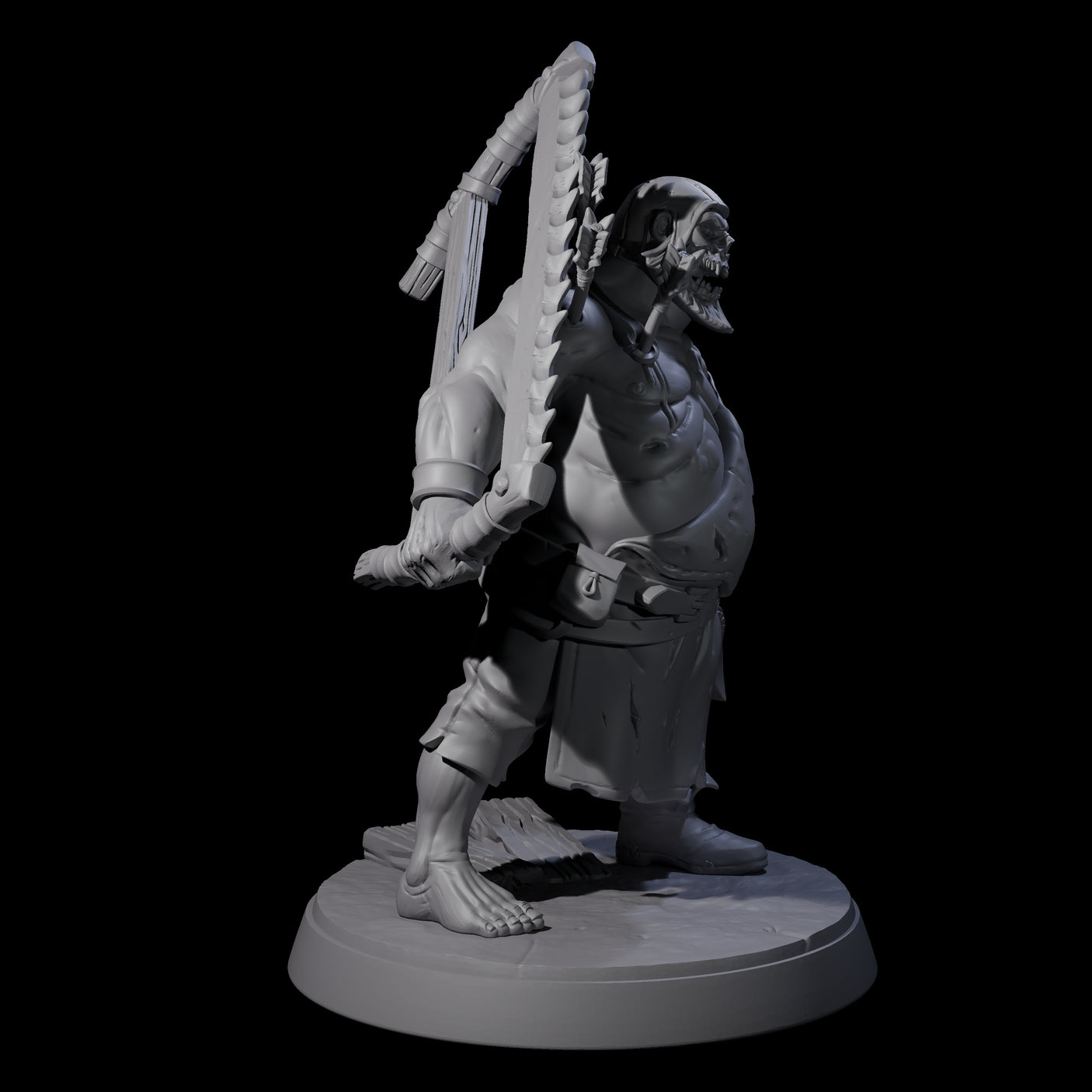 Bloated Stinky Zombie Guard B Miniature for Dungeons and Dragons, Pathfinder or other TTRPGs