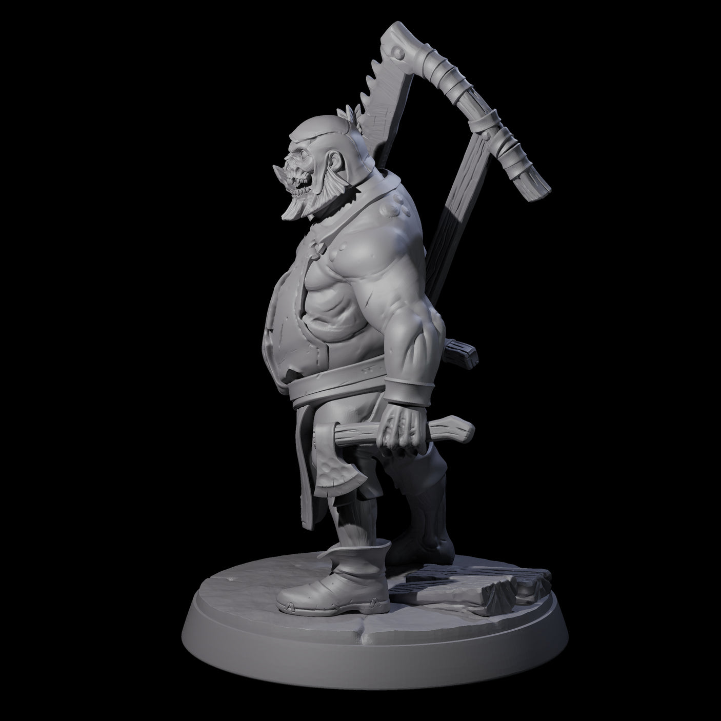 Bloated Stinky Zombie Guard B Miniature for Dungeons and Dragons, Pathfinder or other TTRPGs