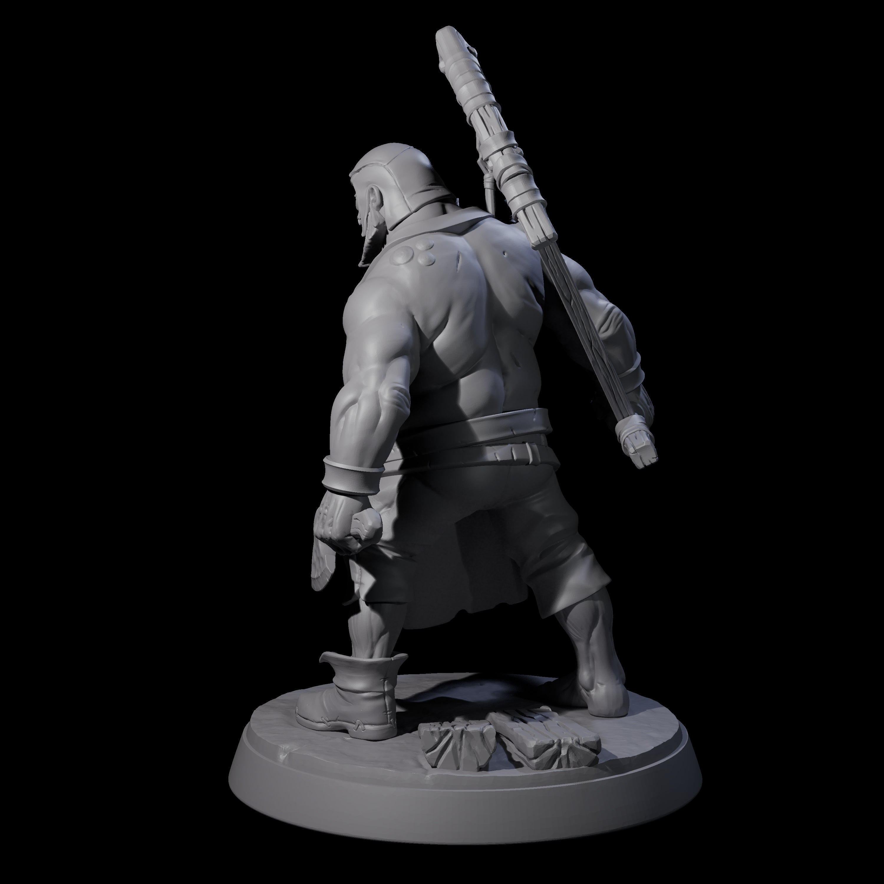 Bloated Stinky Zombie Guard B Miniature for Dungeons and Dragons, Pathfinder or other TTRPGs