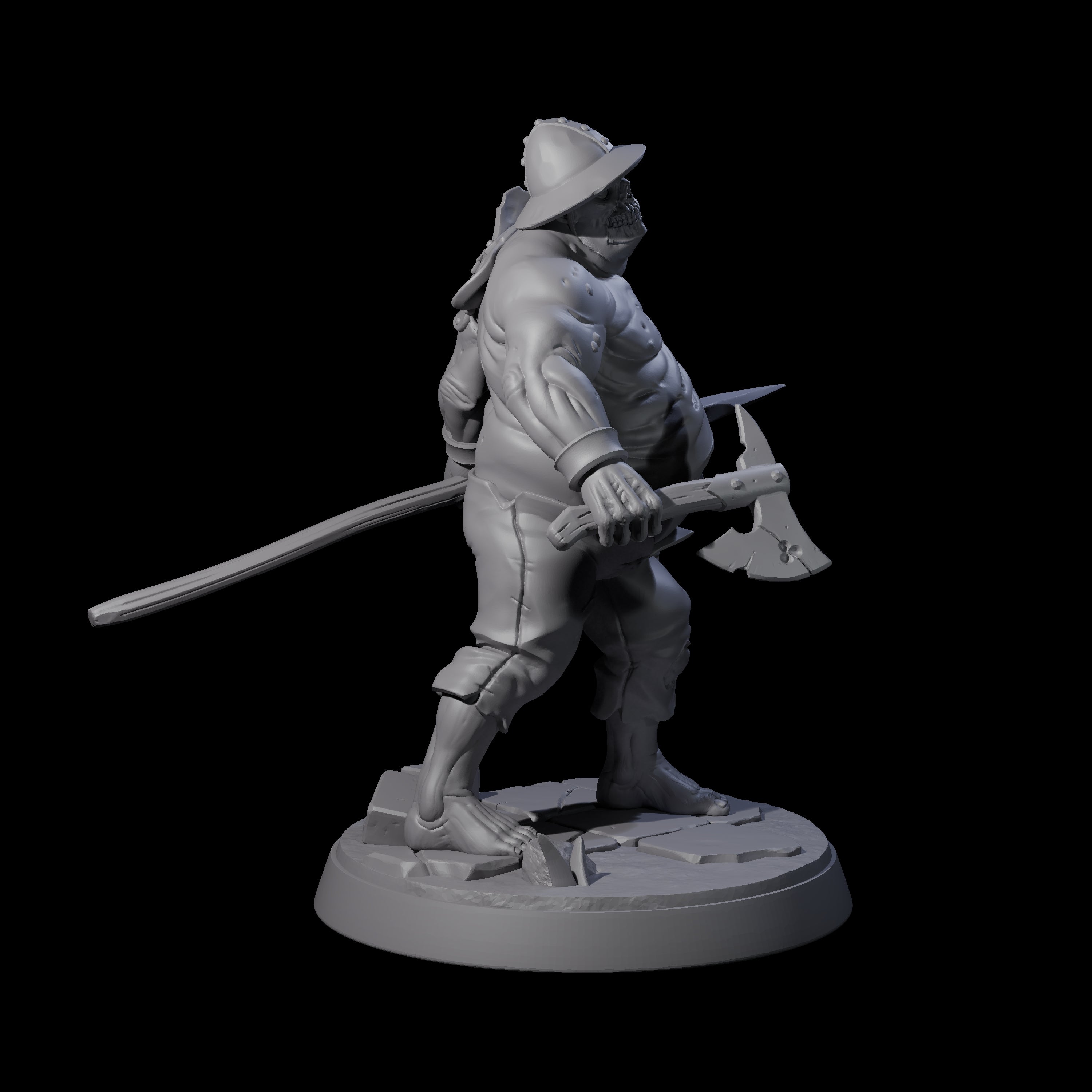 Bloated Stinky Zombie Guard C Miniature for Dungeons and Dragons, Pathfinder or other TTRPGs