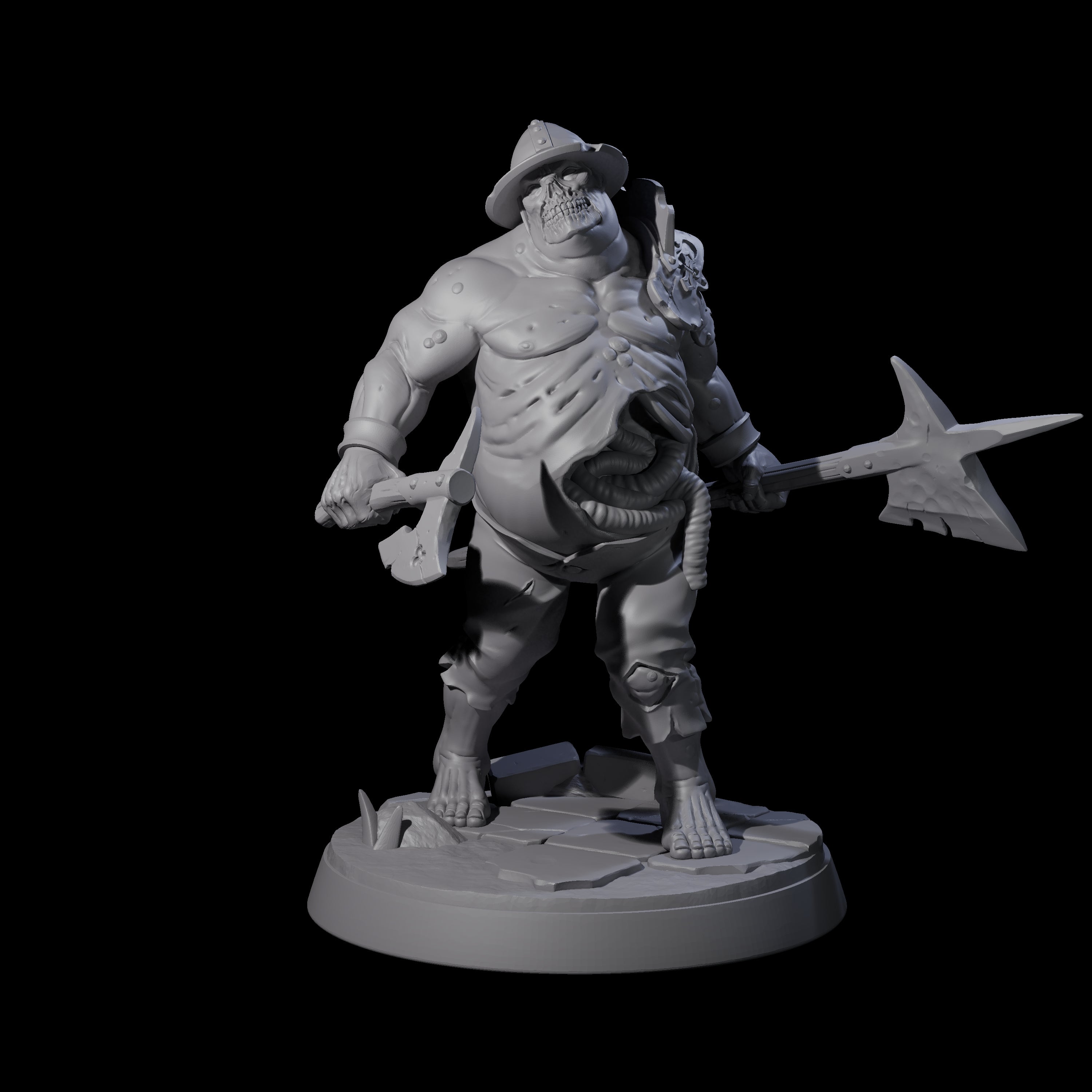 Bloated Stinky Zombie Guard C Miniature for Dungeons and Dragons, Pathfinder or other TTRPGs