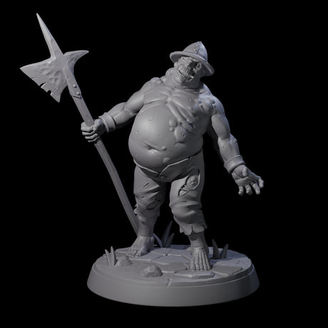 Bloated Stinky Zombie Guards Miniature for Dungeons and Dragons, Pathfinder or other TTRPGs