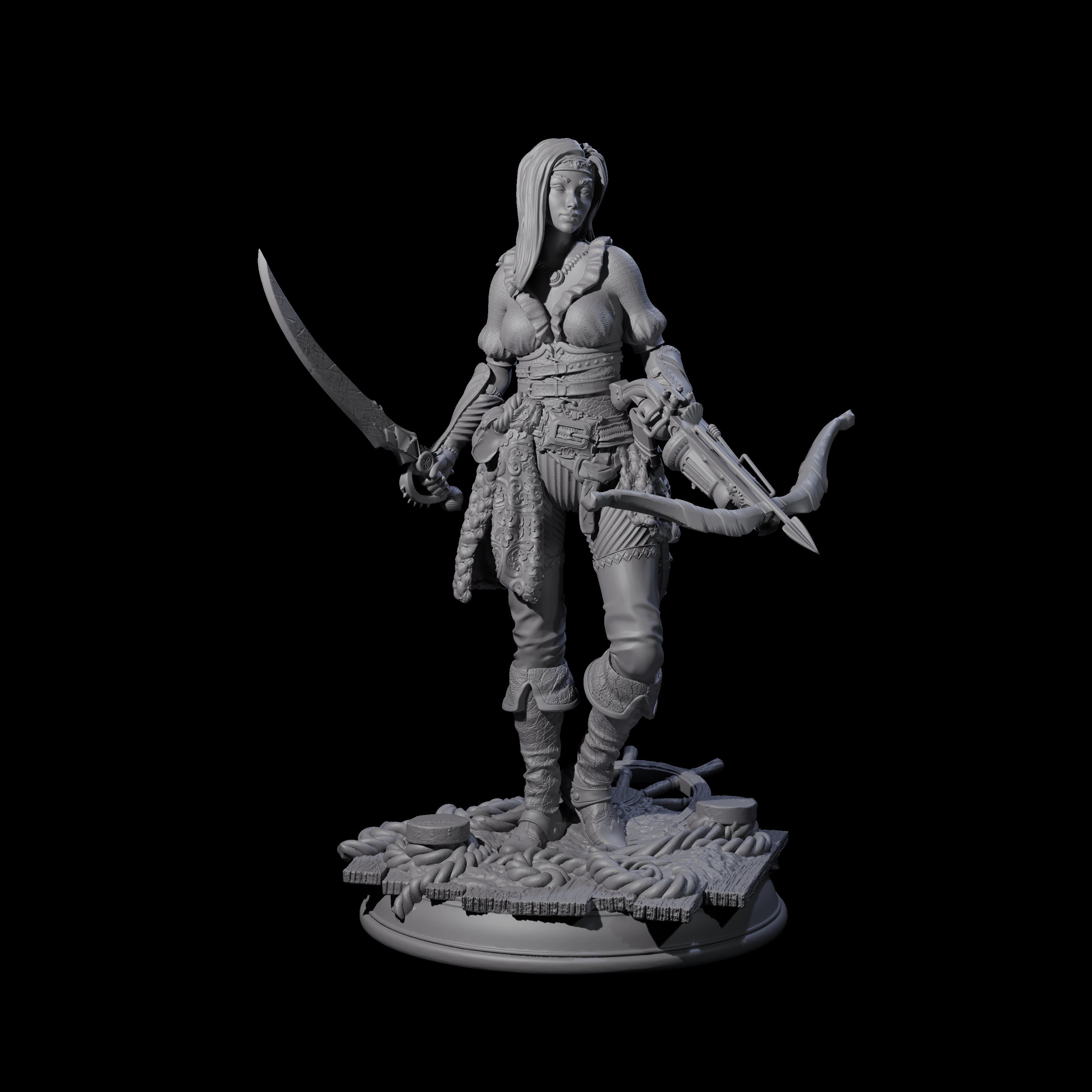 Bloodletter Pirate Miniature for Dungeons and Dragons, Pathfinder or other TTRPGs