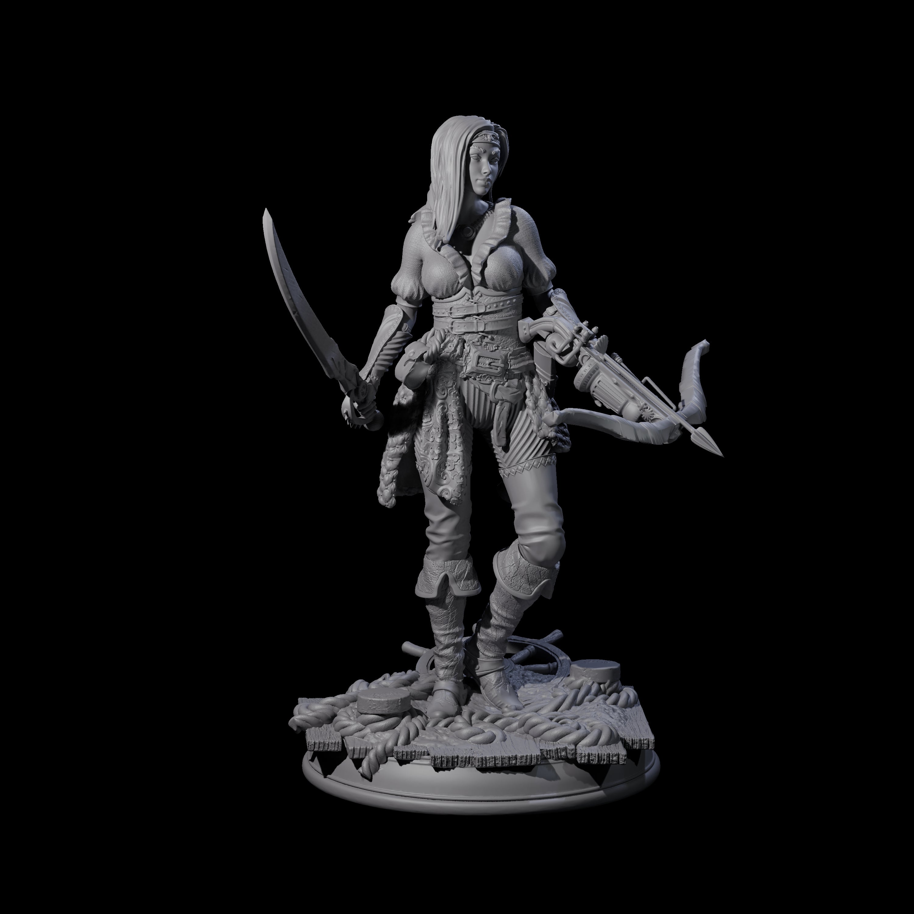 Bloodletter Pirate Miniature for Dungeons and Dragons, Pathfinder or other TTRPGs